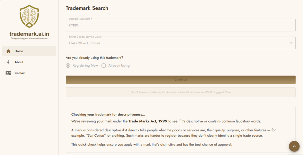 trademark.ai.in